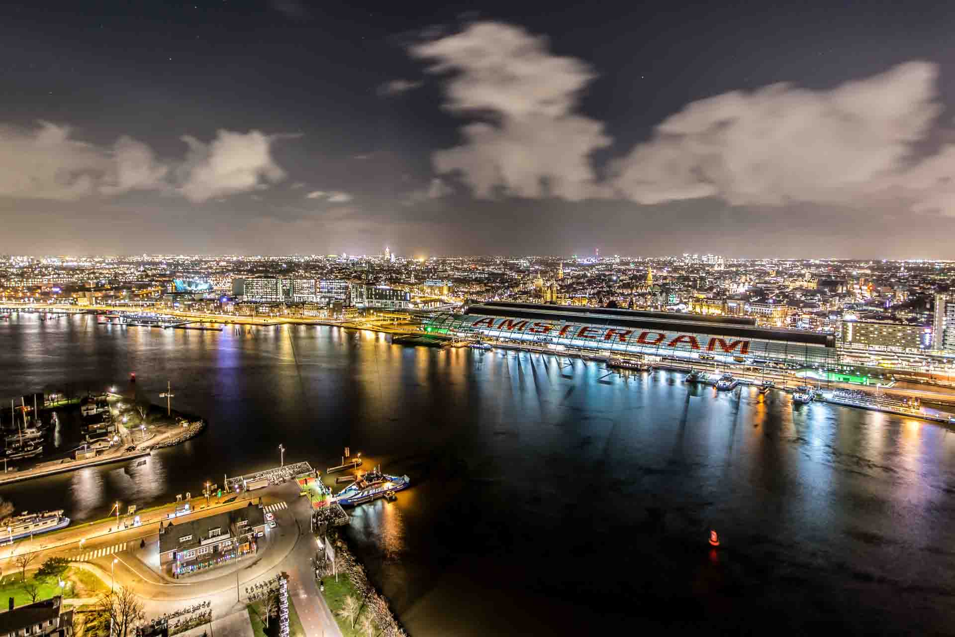 Nachtelijk Amsterdam Nachtfotografie night photography Amsterdam view uitzicht